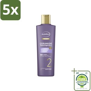 5 x Andrélon – Conditioner – Pro Care Ceramide Thick & Full – 250 ml - Grootverpakking - Dikker Haar - Voller Haar - Haarversterken - Haaruitval Verminderen - Ceramide