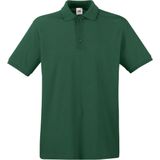 Donkergroen polo shirt premium van katoen voor heren - Polo t-shirts voor heren M (EU 50)