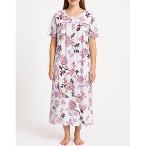 FINE WOMAN® 6524 Nachthemd 130CM 150GSM Singel Jersey M wit/roze