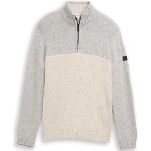 Tom Tailor - STRUCTURED MIX KNIT TROYER - Heren Trui - Veelkleurig - Regular Fit