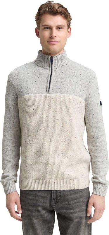 Tom Tailor - STRUCTURED MIX KNIT TROYER - Heren Trui - Veelkleurig - Regular Fit
