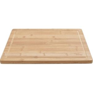 Snijplank bamboe hout rechthoek 34 cm - Snijplanken voor groente, fruit, vlees en vis - Keuken/kookbenodigdheden