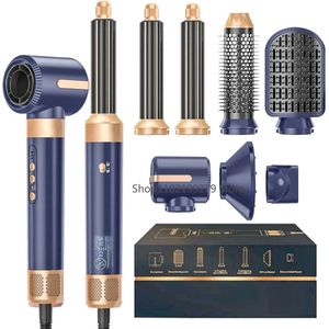 Fohnborstel - Fohn met diffuser - 7 in 1 - Haardroger met borstel - Haarkruller - Multifunctioneel - Warm & Koud - Ionisch - 1400W - Paars