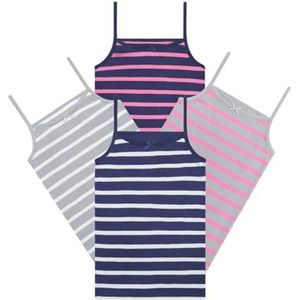 Meisjes Cami Onderhemden 4-Pack - Katoenen Tanktops met Riem