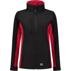 Tricorp 402008 Softshell Bicolor Dames - Vrouwen - Zwart/Rood - S