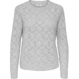 Jacqueline de Yong - Jdyamanda Life O-neck - Trui - Light Grey Melange