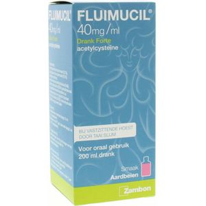 Fluimucil Drank Forte 40mg/ml 4% - 2 x 200 ml