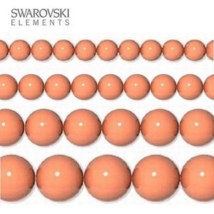 Swarovski Elements, 100 stuks Swarovski Parels, 4mm, coral (5810)