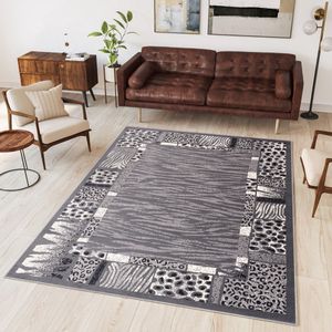 Tapiso Dream Vloerkleed Grijs Tijger Modern Woonkamer Tapijt Maat- 250x350