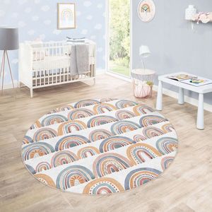 Kinderkamer Vloerkleed Rond Tapijt|Educatieve kindertapijten|Antislip Kindervloerkleed|Kinderen Tapijt Decor|Speelkleed|Kleurrijk kindervloerkleed|Bergwandeling