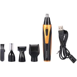 Neustrimmer USB 4-in-1 oplaadbaar - neus, oren, wenkbrauwen - led precisietrimmer .