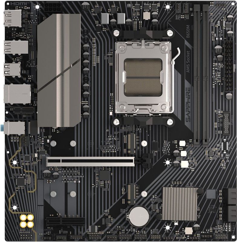 Sapphire B650M-E - Moederbord - Micro-ATX - AM5 - AMD B650 - 1xHDMI 1.4 1xDP 1.2