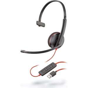 Plantronics Blackwire 3200 - Headset - Zwart - Snoer - UC-compatibel