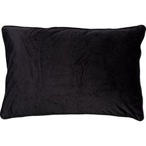 Dutch Decor FINN - Kussenhoes velvet 40x60 cm - Raven - zwart - met rits