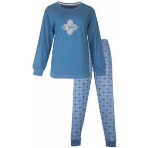 Irresistible - Dames Pyjama - Ocean Blue - Katoen - Met Boorden