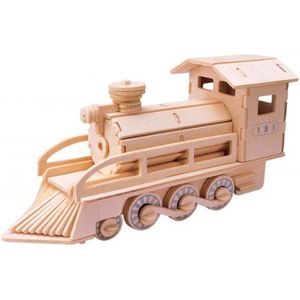 Bouwpakket 3D Puzzel Stoomlocomotief- hout