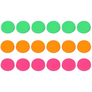 18 stuks blikdeksel zachte meerdere kleuren siliconen morsbestendig stof herbruikbare frisdrankdeksels, universele morsbestendige hoezen voor drankblikjes past op standaard drank, bier en