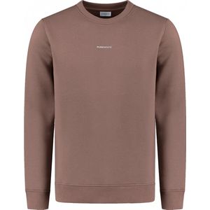 Purewhite - Heren Regular fit Sweaters Crewneck LS - Taupe - Maat S