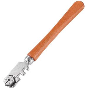 130MM Glassnijder Zes Wiel Handsnijder Craft Cutting Kit Tool - Houten Handvat - Snijden Glazen Tegels en Keramiek .
