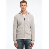 CHASIN' Heren Cardigan - Oliver Full Zip - Lichtgrijs