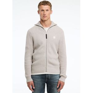 CHASIN' Heren Cardigan - Oliver Full Zip - Lichtgrijs