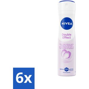 Nivea - Deodorant - Spray - Double Effect - Anti-Transpirant - 150 ml - Voordeelverpakking - 6 stuks