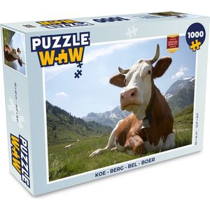 Puzzel Koe - Berg - Bel - Boer - Legpuzzel - Puzzel 1000 stukjes volwassenen