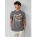 s.Oliver - Shirt - Grijs / Pasteloranje - T-shirt