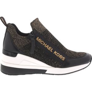 Michael Kors Willis Wedge Dames Instappers/Sneakers - Black Bronze - Maat 36