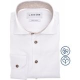 Ledub modern fit overhemd, twill, wit