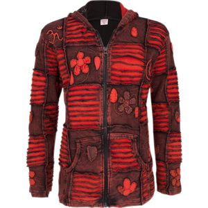 Dames Vest van Katoen zonder voering en vaste capuchon - SHAKALOHA - W Madzz Red XL