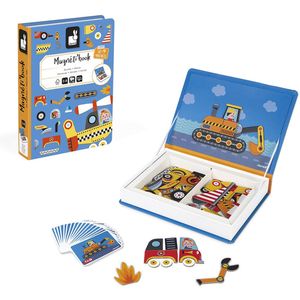 Magnetibook Racers - 50 magneten, 18 kaarten (Janod)