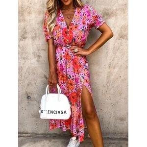 Estee Brown MIDI SHIRT Spring 2025 DRESS WVN-Fuchsia- Dames Jurk - Maat M