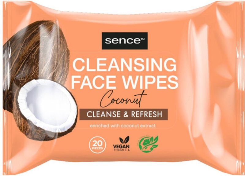 Sence Gezichtsreinigingsdoekjes Coconut - 6 x 20 stuks - Voordeelverpakking