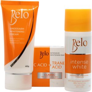 Belo intensive skin lightening deodorant, zeep en underarm crème!