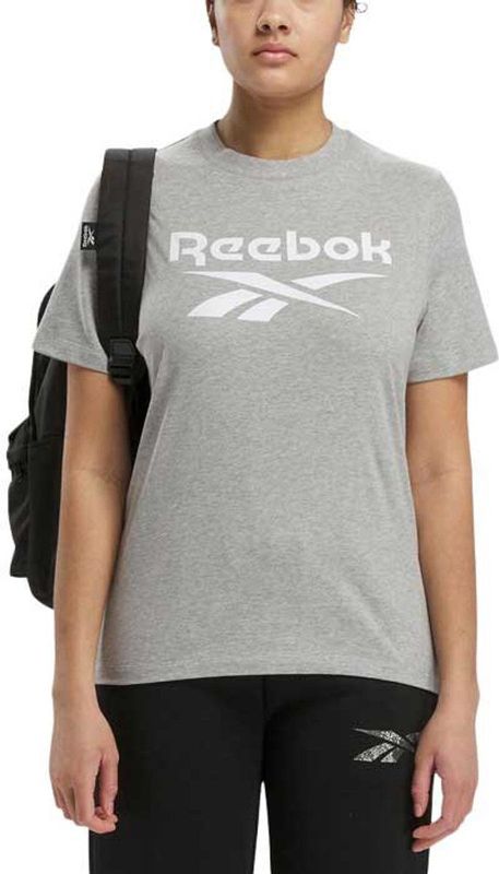 Reebok - Identity Big Logo - T-shirt - Grijs - Korte Mouwen - Dames