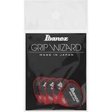 Ibanez PPA16MSG Sand-Grip Short Teardrop Guitar Pick Red 0.8mm (6-Pack) - Plectrum set