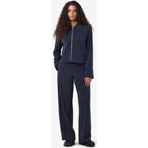 Krijtstreep Jasje Ella Donkerblauw - Maat M