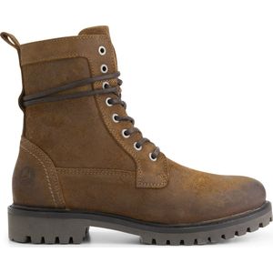 Travelin' Kvistrup Heren - Suede leren hoge veterschoenen - Cognac leer