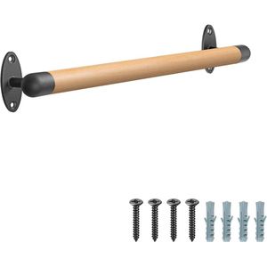 26 Inch Houten Trapleuning met Stevige Metalen Beugels voor Binnen