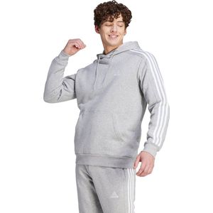adidas Sportswear Essentials Fleece 3-Stripes Hoodie - Heren - Grijs- 2XL