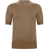 Jacqueline de Yong - Jdyelsa New O Neck Top - T-shirt - Chocolate Brown/leo - Dames