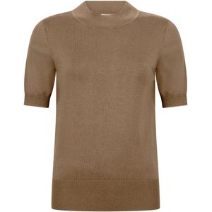 Jacqueline de Yong - Jdyelsa New O Neck Top - T-shirt - Chocolate Brown/leo - Dames