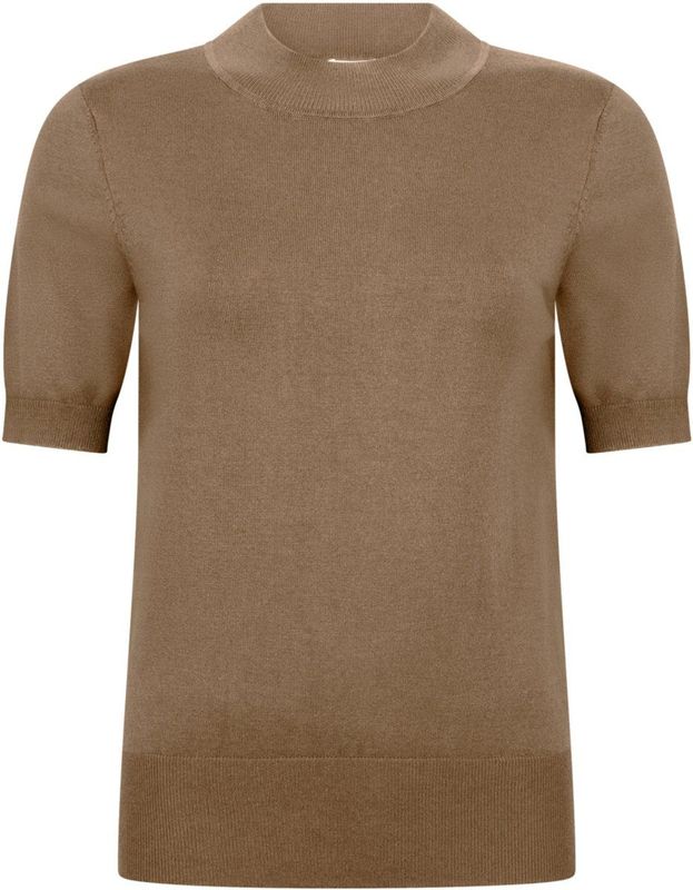 Jacqueline de Yong - Jdyelsa New O Neck Top - T-shirt - Chocolate Brown/leo - Dames