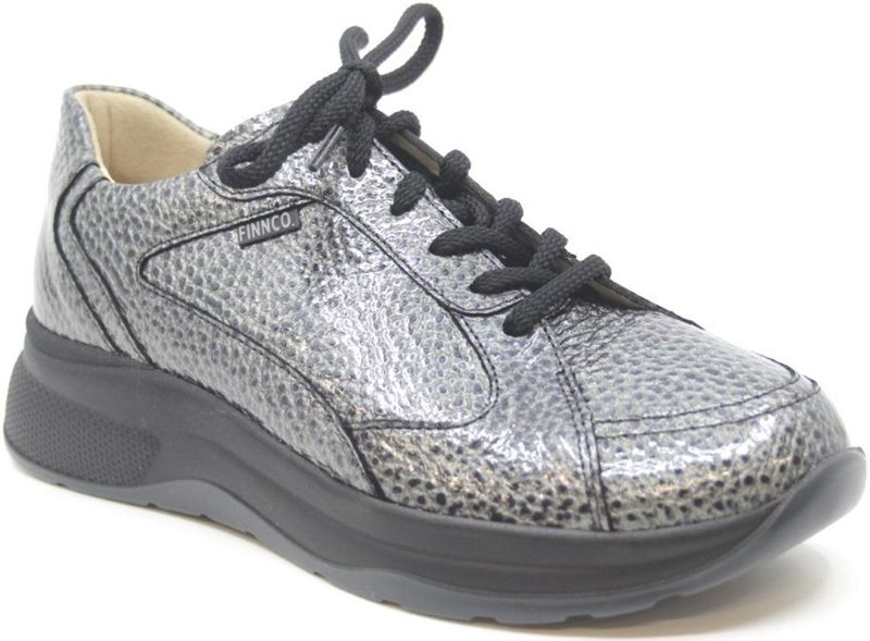 Finn Comfort - PICCADILLY - Leren Sneaker - Grijs - Wijdte H