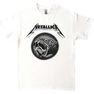 Metallica - Black Album Poster Heren T-shirt - 2XL - Wit