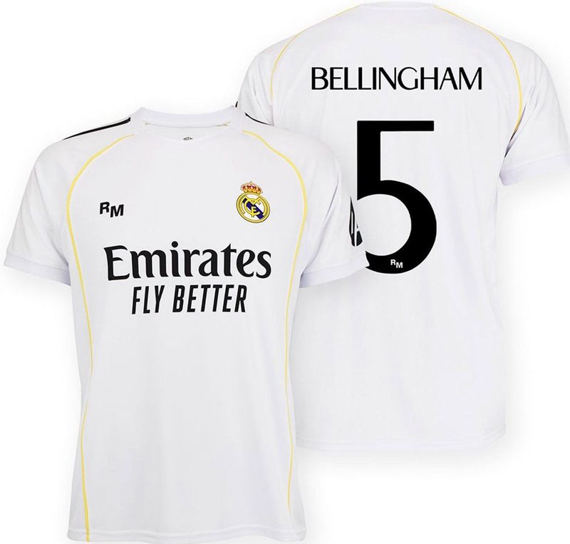Real Madrid - 25/26 Bellingham - Thuis T-shirt - Wit - Korte Mouwen