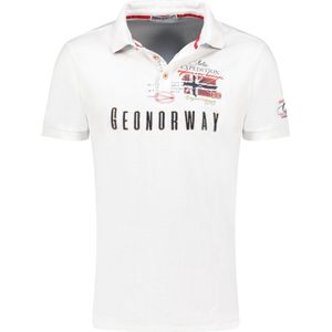 Geographical Norway Expedition Heren Polo Katoen Kason Wit - XXL