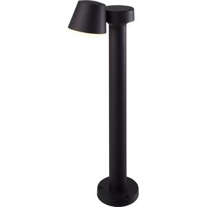 Memphis kantelbare LED sokkellamp - 80cm - 3000K warm wit - 6 Watt - Padverlichting - IP54 voor binnen en buiten - Moderne tuinsokkel - Zwart