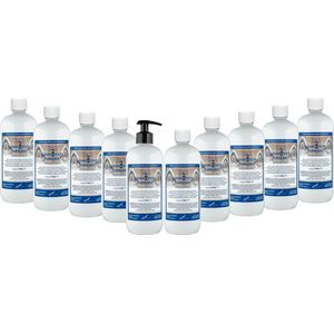 Handzeep Hamam 1 liter - met gratis pompje - set van 10 stuks - Voordeelverpakking